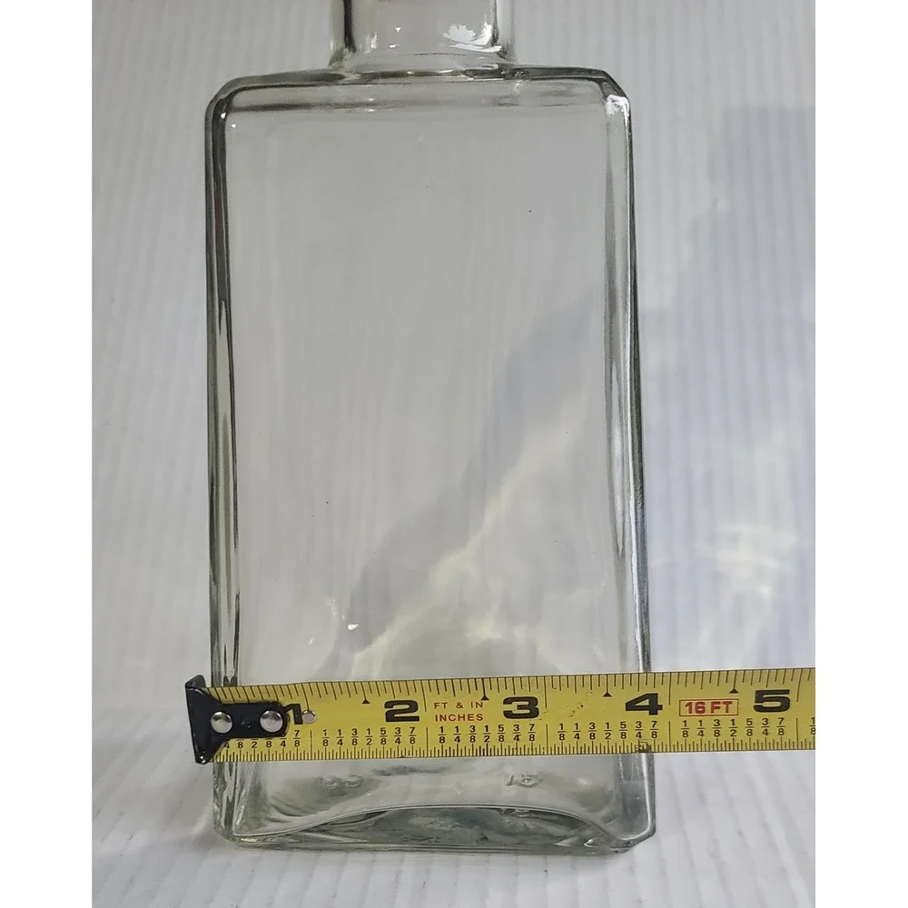 Vintage Cuervo 1800 Reposado Tequila EMPTY Glass Decanter with Cork Glass Topper